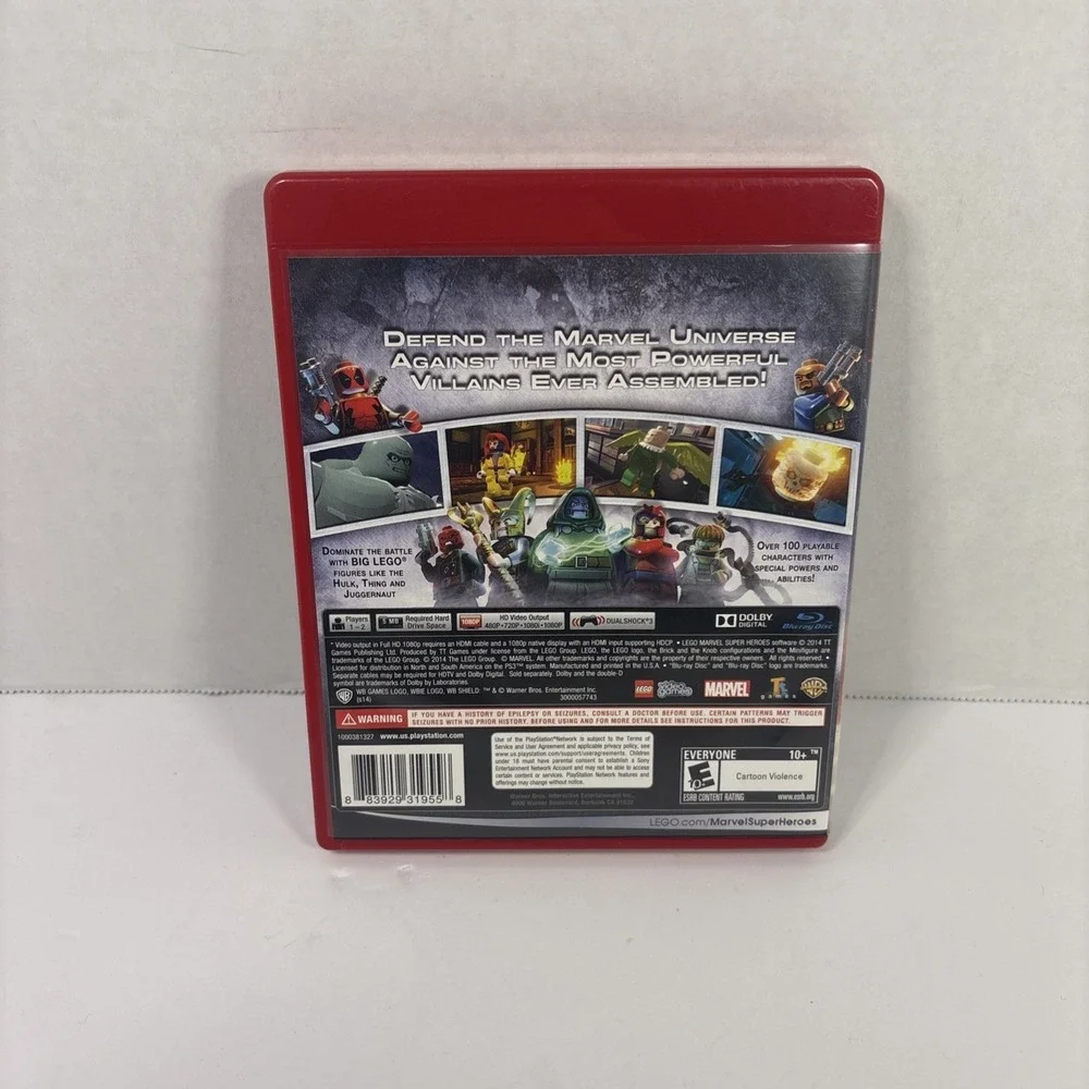 LEGO Marvel Super Heroes Sony PlayStation 3 PS3 Greatest Hits Red Case CIB